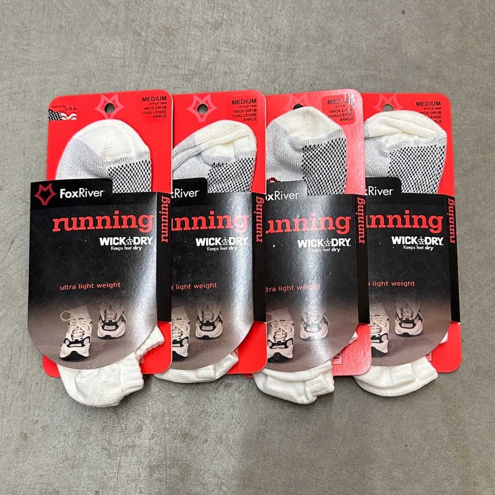 FoxRiver White Athletic Running Socks